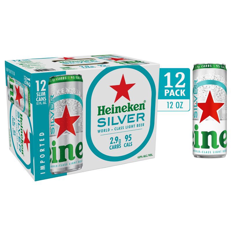 slide 4 of 5, Heineken Silver - 12pk/12 fl oz Cans, 12 ct; 12 fl oz