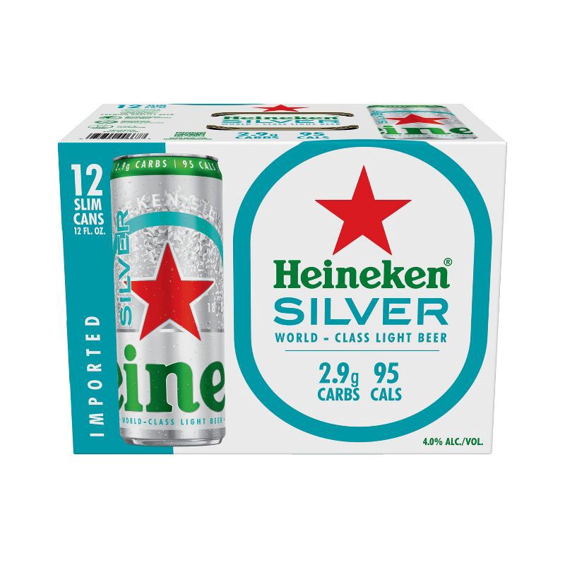 slide 5 of 5, Heineken Silver - 12pk/12 fl oz Cans, 12 ct; 12 fl oz