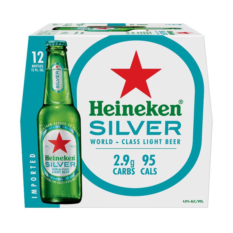 slide 5 of 6, Heineken Silver - 12pk/12 fl oz Bottles, 12 ct; 12 fl oz