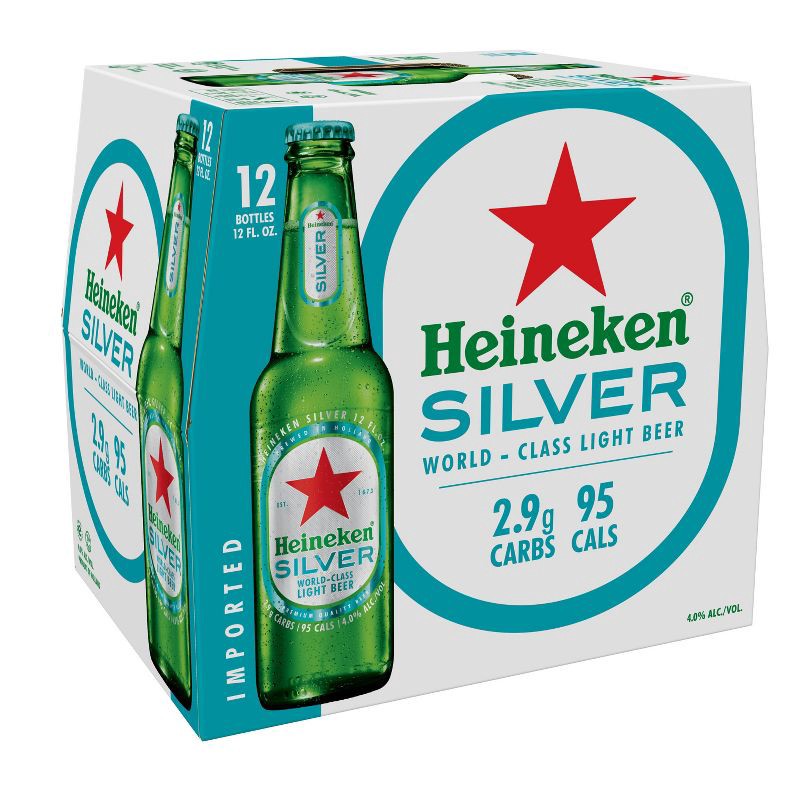 slide 1 of 6, Heineken Silver - 12pk/12 fl oz Bottles, 12 ct; 12 fl oz