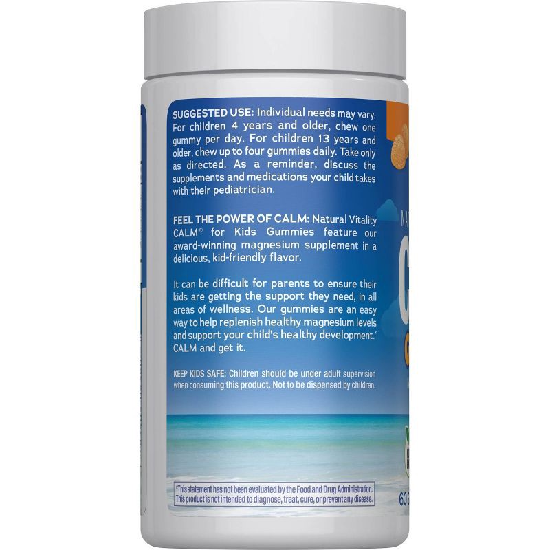slide 2 of 12, Natural Calm Kids' Vegan Gummies - Sweet Citrus - 60ct, 60 ct