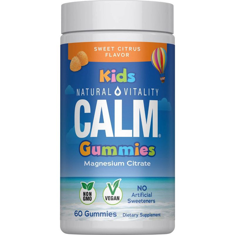 slide 1 of 12, Natural Calm Kids' Vegan Gummies - Sweet Citrus - 60ct, 60 ct