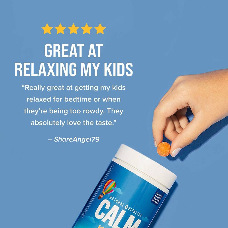 slide 11 of 12, Natural Calm Kids' Vegan Gummies - Sweet Citrus - 60ct, 60 ct