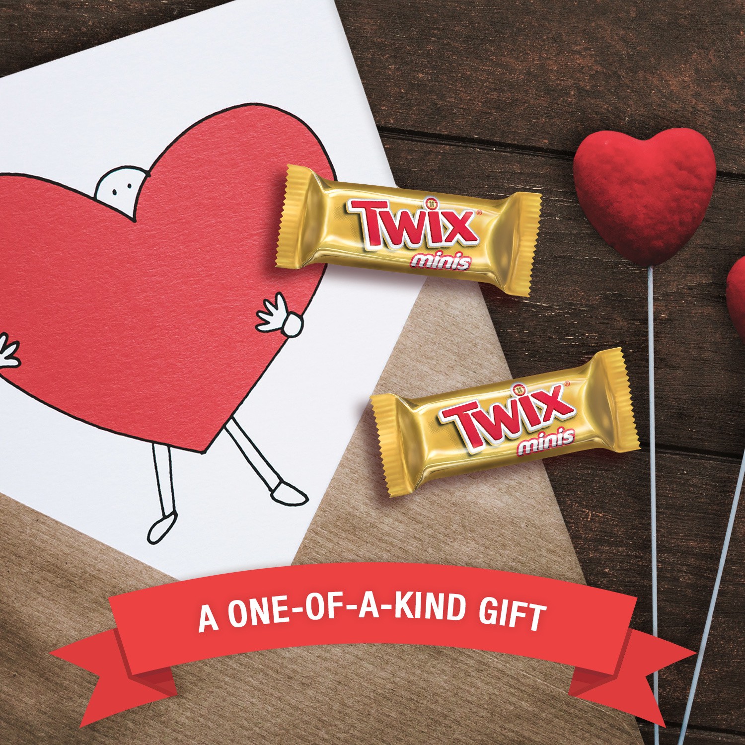 slide 2 of 6, TWIX Valentine's Caramel Minis Size Chocolate Cookie Bar Candy Heart Gift 7.04-Ounce Heart, 7.04 oz