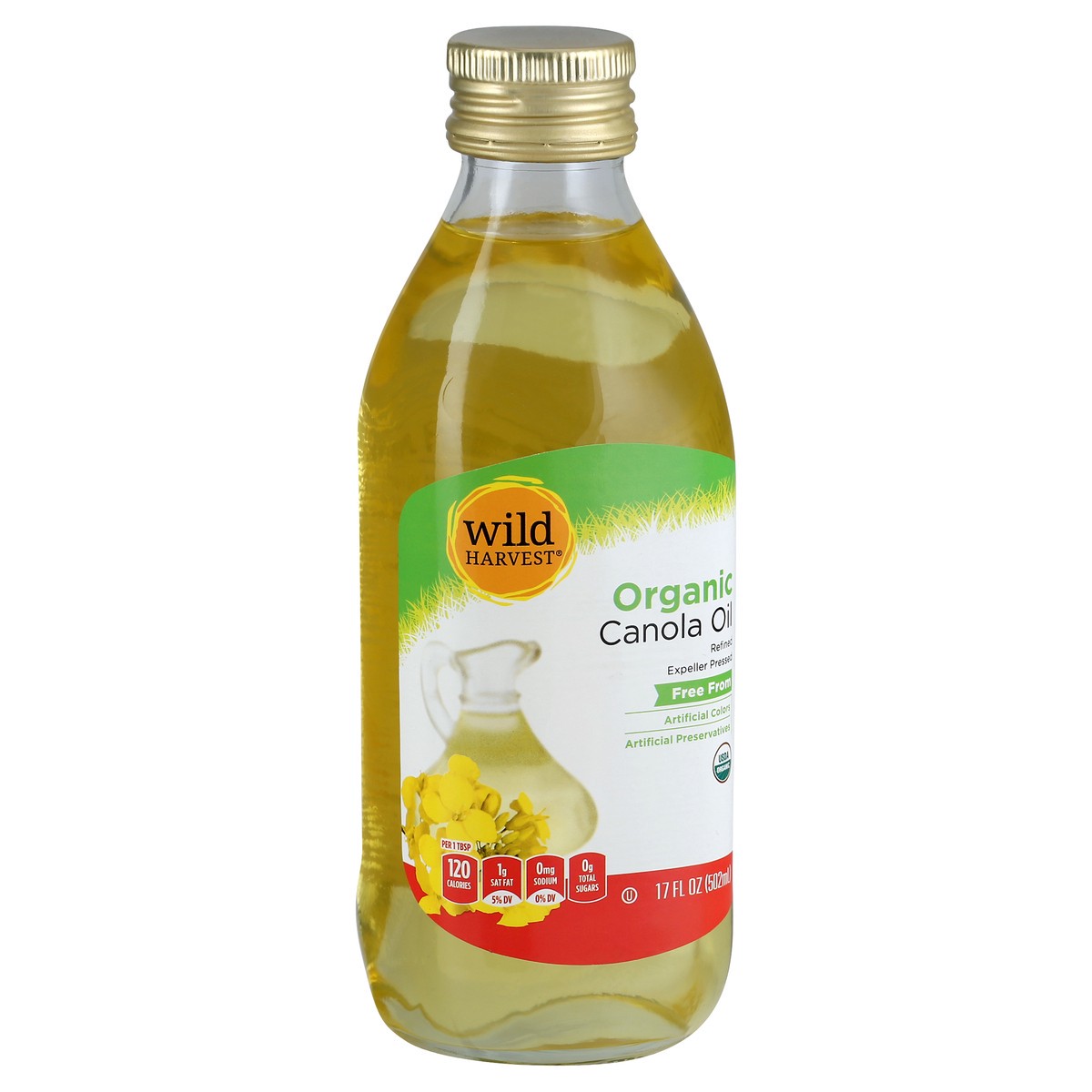 slide 4 of 9, Wild Harvest Organic Canola Oil, 17 fl oz