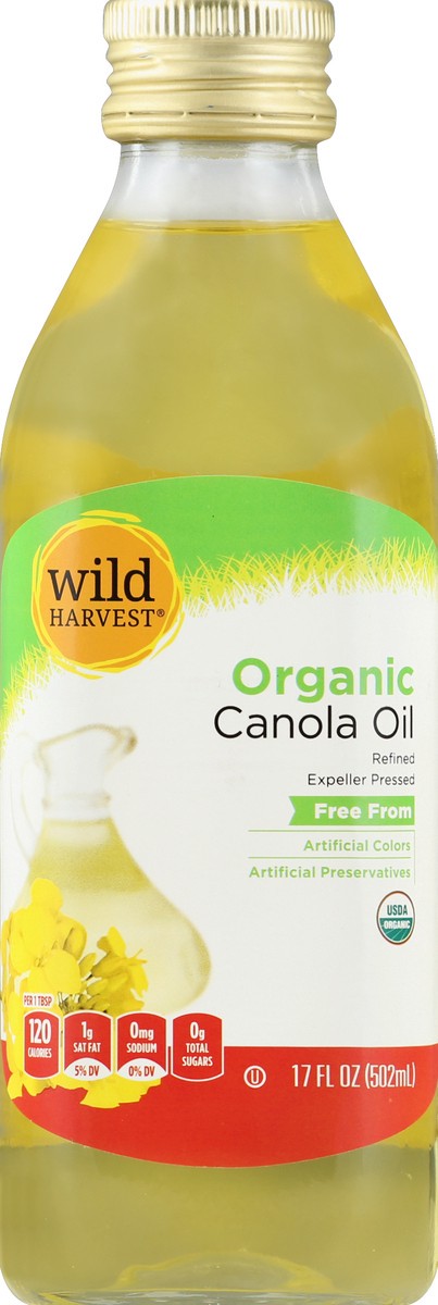 slide 1 of 9, Wild Harvest Organic Canola Oil, 17 fl oz