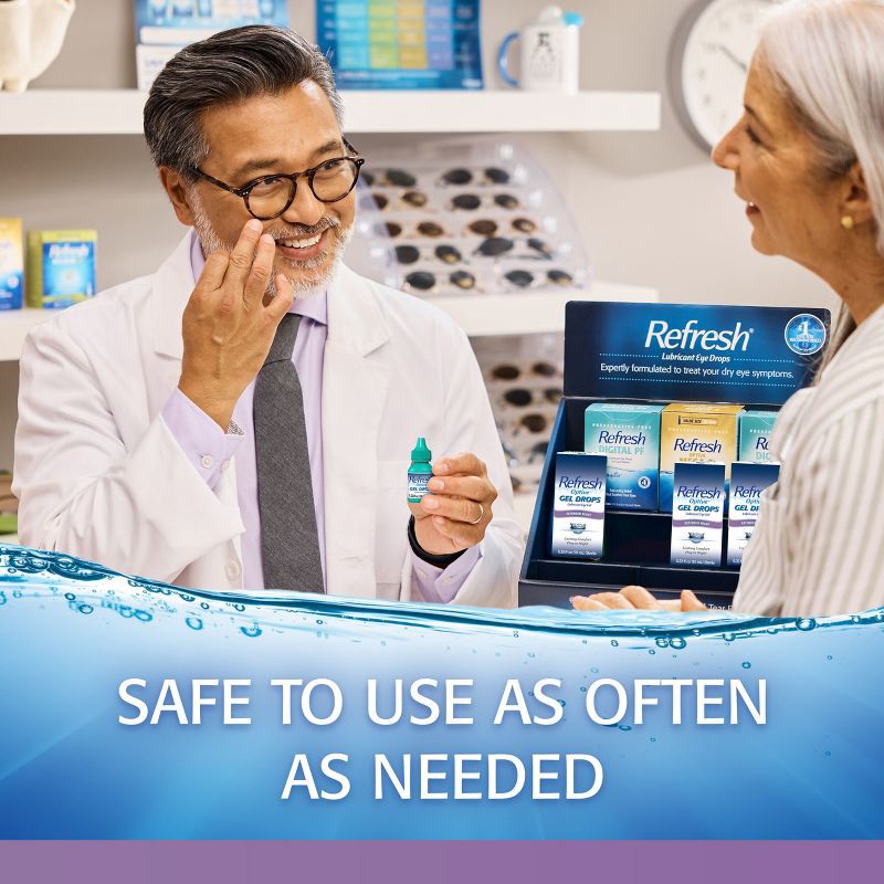 slide 8 of 12, Refresh Optive Gel Drops Lubricant Eye Gel - 0.33 fl oz (10 mL), 0.33 fl oz