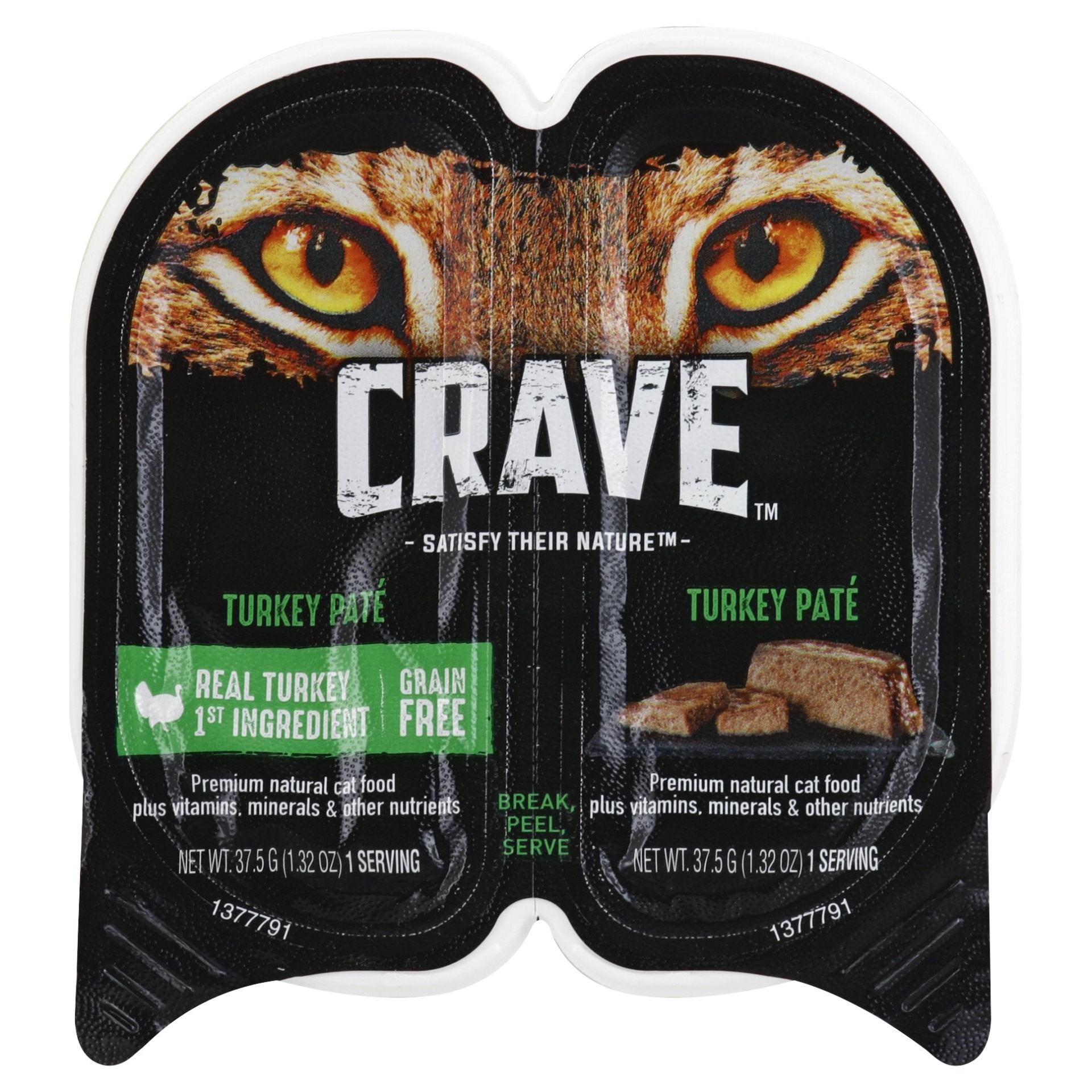 slide 1 of 9, CRAVE Cat Food Turkey Paté, 2 ct; 1.32 oz