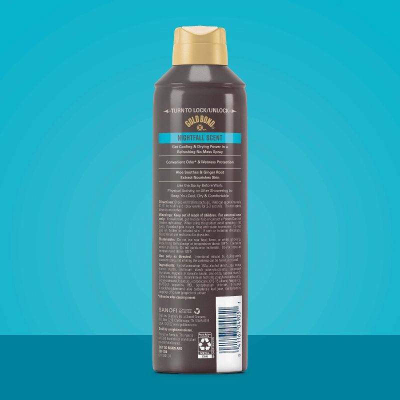 slide 3 of 8, Gold Bond Men's Body Powder Spray - Nightfall - 7oz, 7 oz
