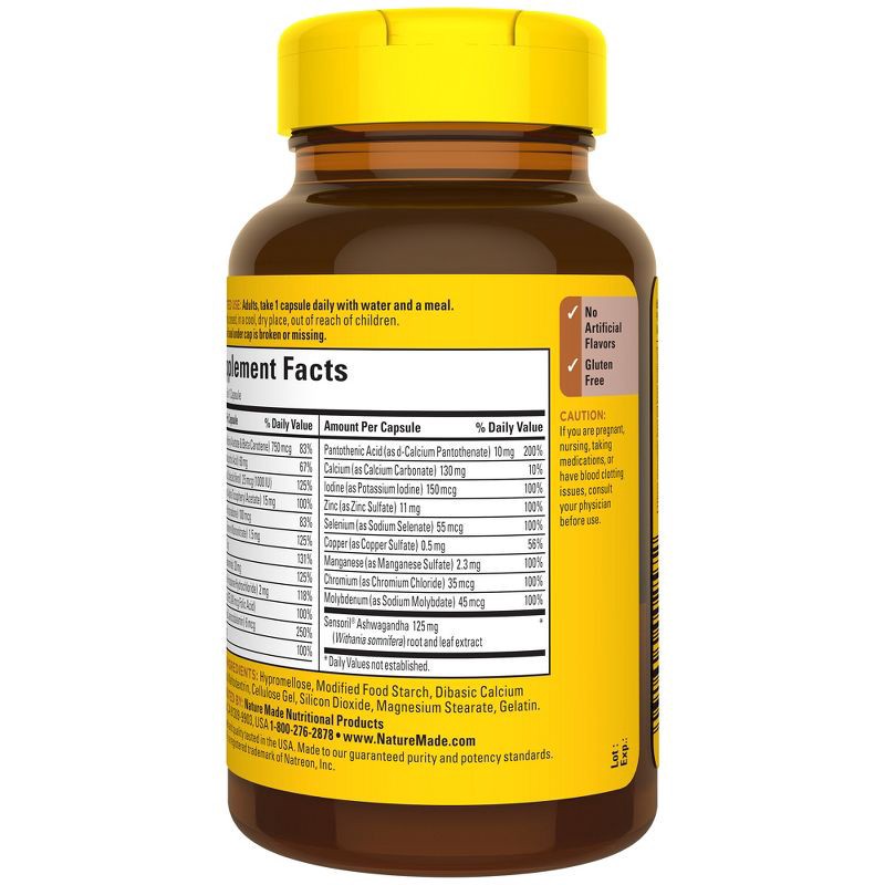 slide 2 of 3, Nature Made Multi+ Ashwagandha Multivitamin Capsules - 60ct, 60 ct