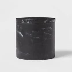 Marble Bath Canister Black - Threshold™: Resin Bathroom Accessories, Qtip Jar, Spot Clean Care