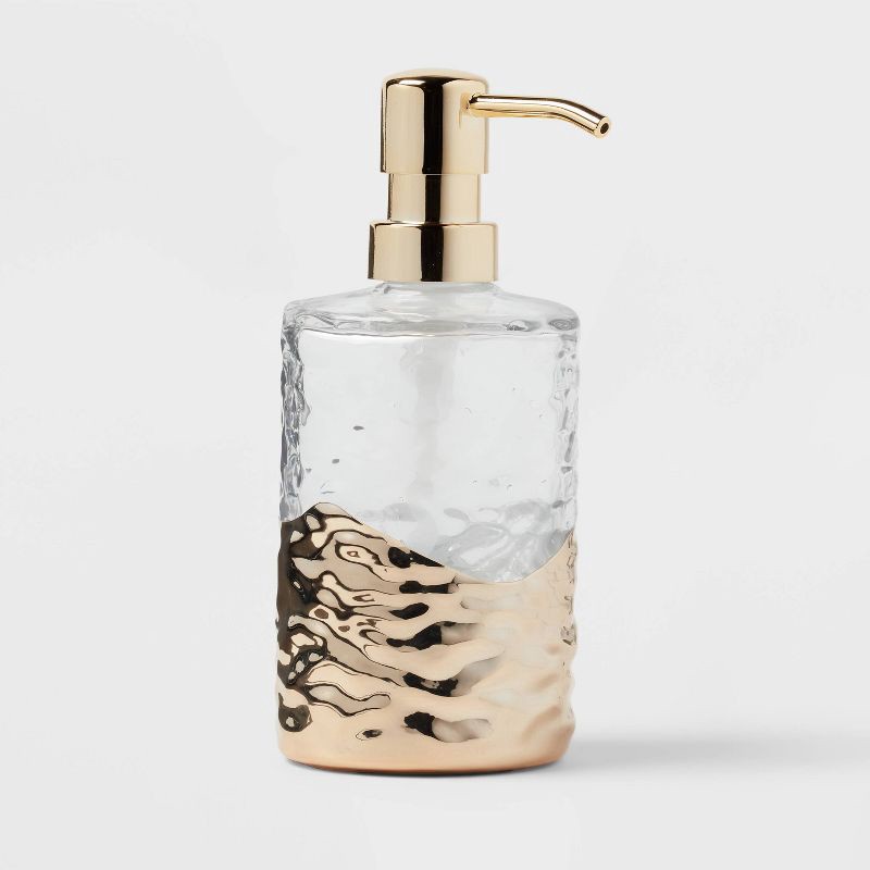 slide 3 of 6, 3pc Luxe Coordinate Bath Bundle Set - Threshold™: Elegant Glass Ensemble with Tumbler, Dish, 3 ct