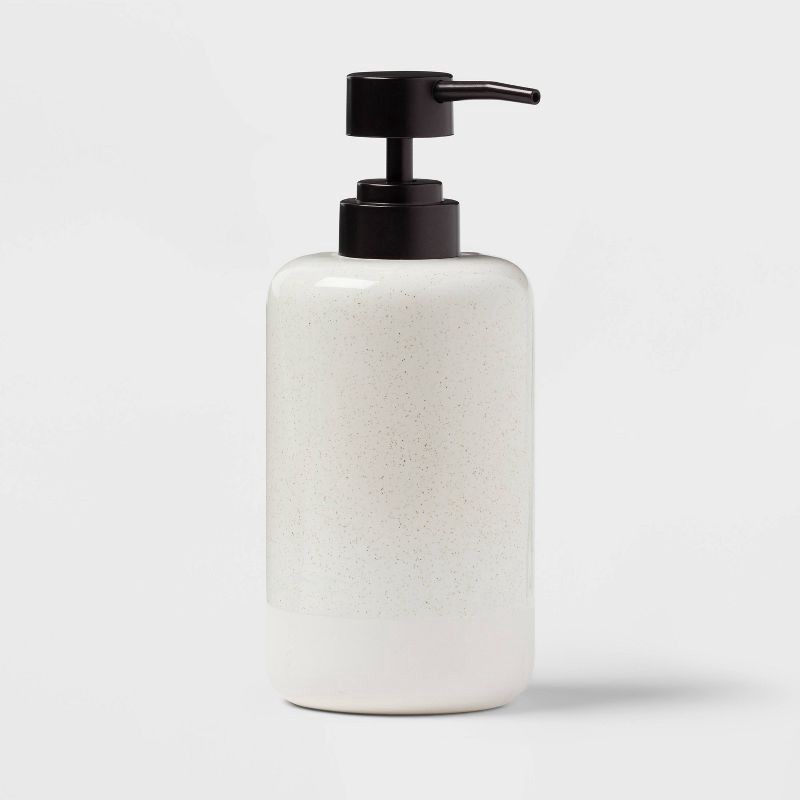 slide 3 of 6, 3pc Modern Coordinate Bath Bundle Set - Threshold™: Ceramic Accessories, Tumbler, Spot Clean, 3 ct