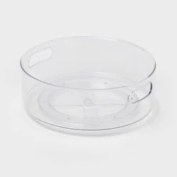 All Purpose Turntable Storage Clear - Brightroom™: PETG Utility Bin, 12"x12", 486 Volume, Spot Clean
