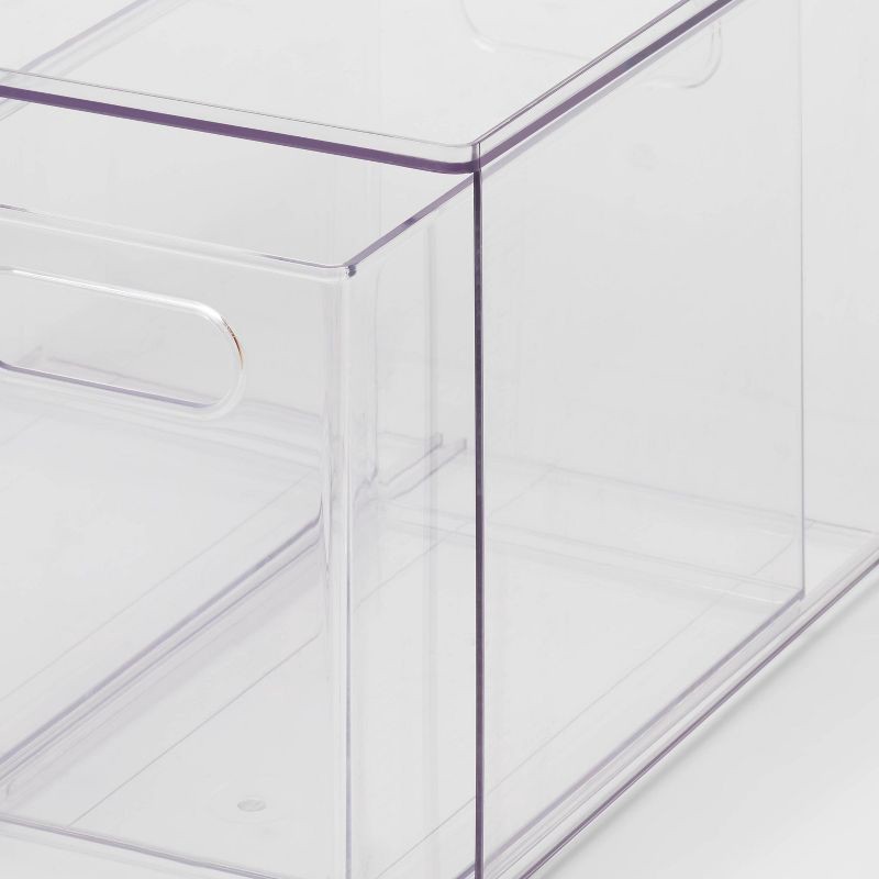 slide 3 of 6, All Purpose 2 Drawer Storage Clear - Brightroom™: Acrylic Utility Bins, PETG, 1352 Volume, 8.8" H, 12.6" D, 12.2" W, 1 ct