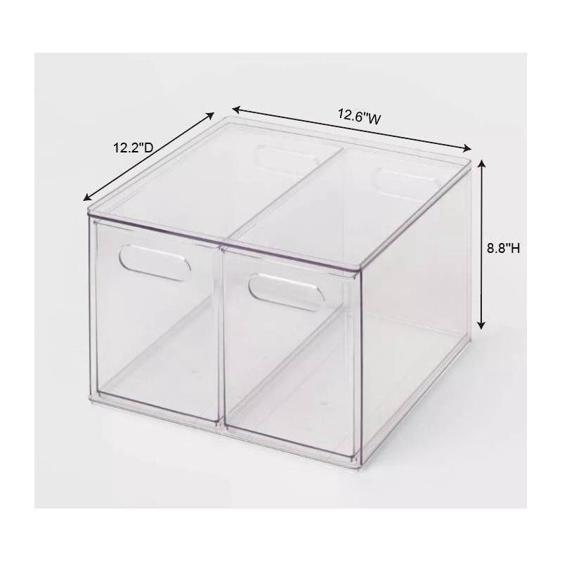 slide 5 of 5, All Purpose 2 Drawer Storage Clear - Brightroom™, 1 ct