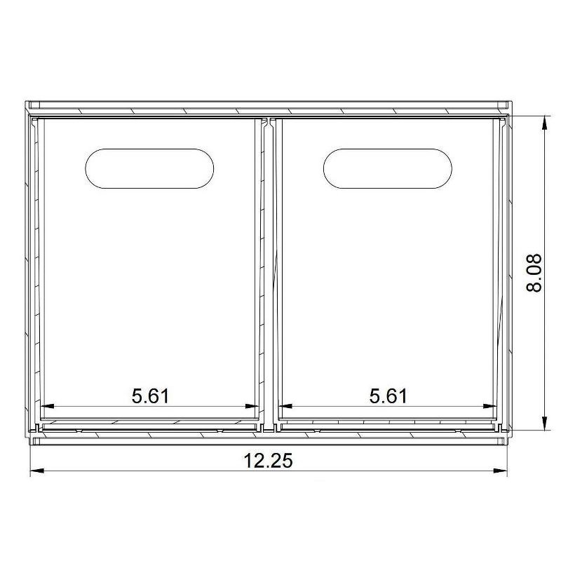 slide 5 of 6, All Purpose 2 Drawer Storage Clear - Brightroom™: Acrylic Utility Bins, PETG, 1352 Volume, 8.8" H, 12.6" D, 12.2" W, 1 ct