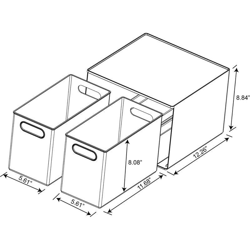 slide 6 of 6, All Purpose 2 Drawer Storage Clear - Brightroom™: Acrylic Utility Bins, PETG, 1352 Volume, 8.8" H, 12.6" D, 12.2" W, 1 ct