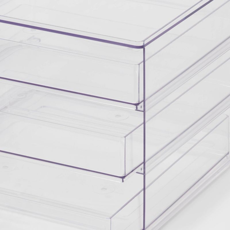 slide 3 of 6, All Purpose 3 Drawer Storage Clear - Brightroom™: Acrylic Utility Bins, Universal Storage, 1352 Volume Capacity, 1 ct