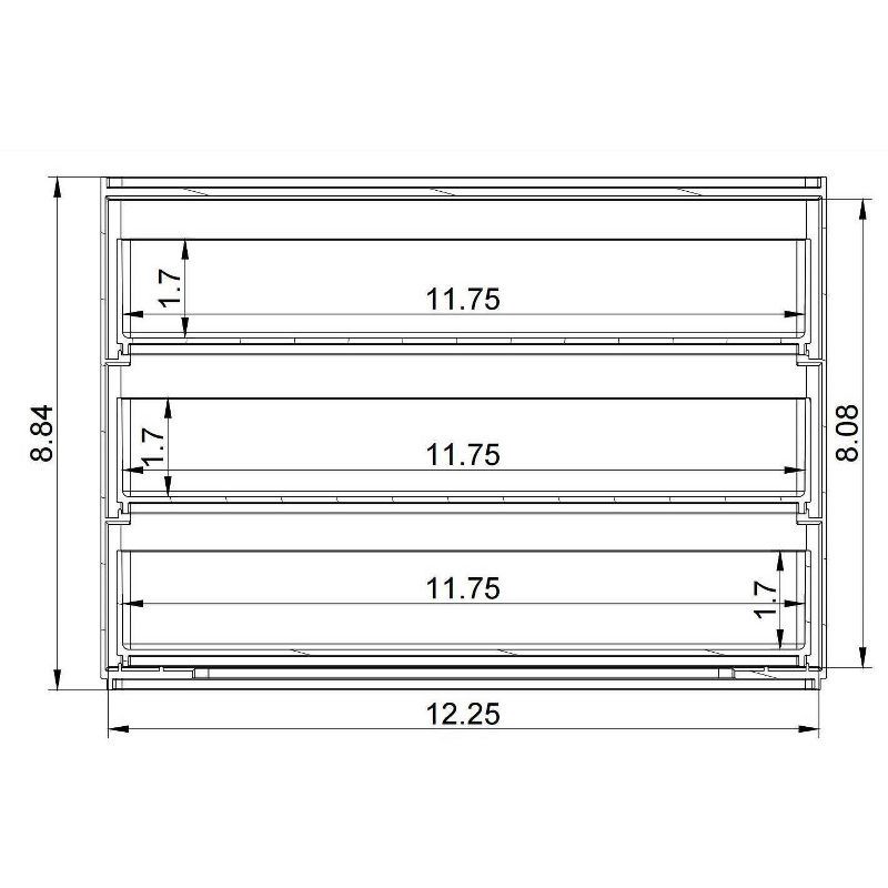 slide 5 of 6, All Purpose 3 Drawer Storage Clear - Brightroom™: Acrylic Utility Bins, Universal Storage, 1352 Volume Capacity, 1 ct