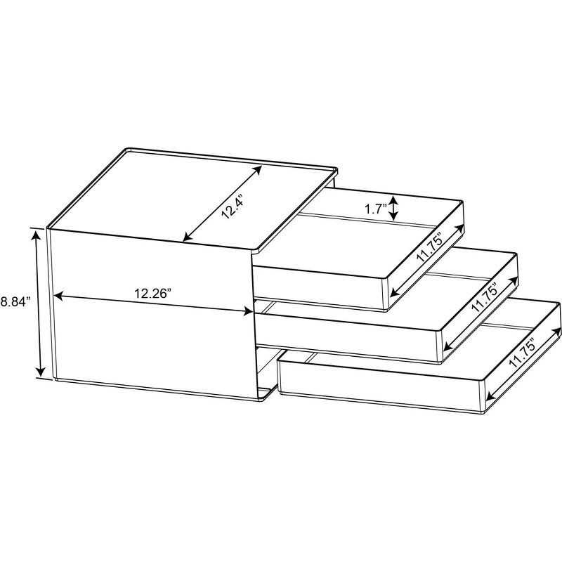 slide 6 of 6, All Purpose 3 Drawer Storage Clear - Brightroom™: Acrylic Utility Bins, Universal Storage, 1352 Volume Capacity, 1 ct