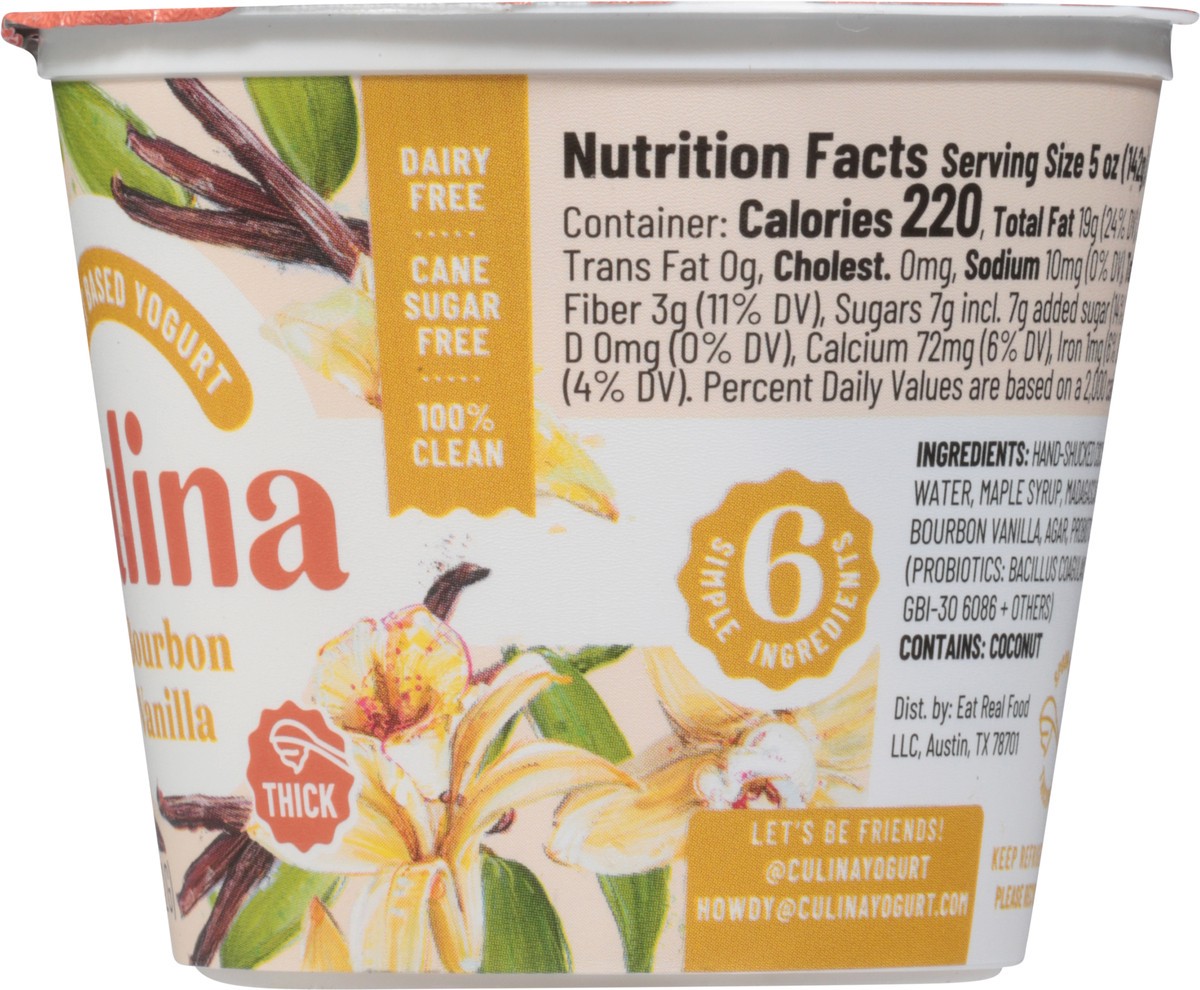 slide 8 of 9, Culina Bourbon Vanilla Plant Based Coconut Yogurt, 5 oz