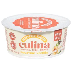 Culina Dairy-Free Greek Style Bourbon Vanilla Yogurt - 5 oz