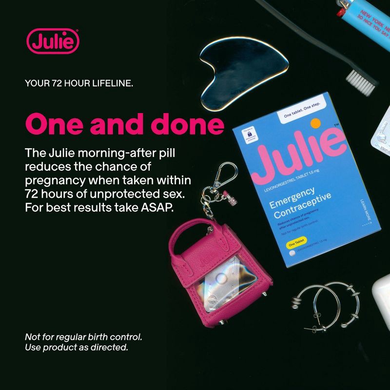 slide 3 of 8, Julie Emergency Single Contraceptive Tablet, 1 ct