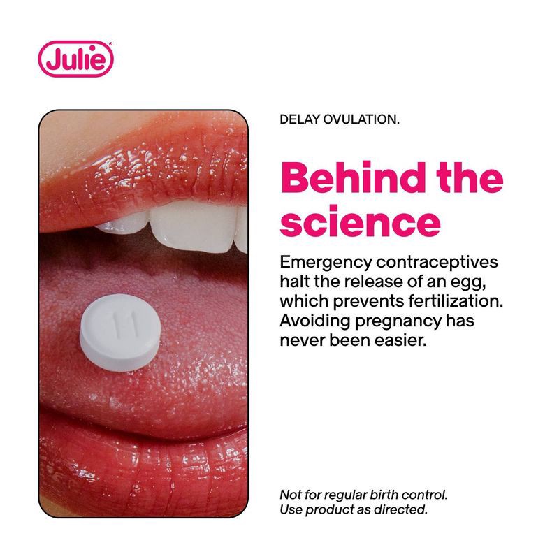 slide 4 of 8, Julie Emergency Single Contraceptive Tablet, 1 ct
