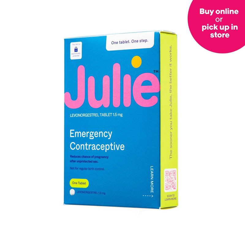 slide 8 of 8, Julie Emergency Single Contraceptive Tablet, 1 ct
