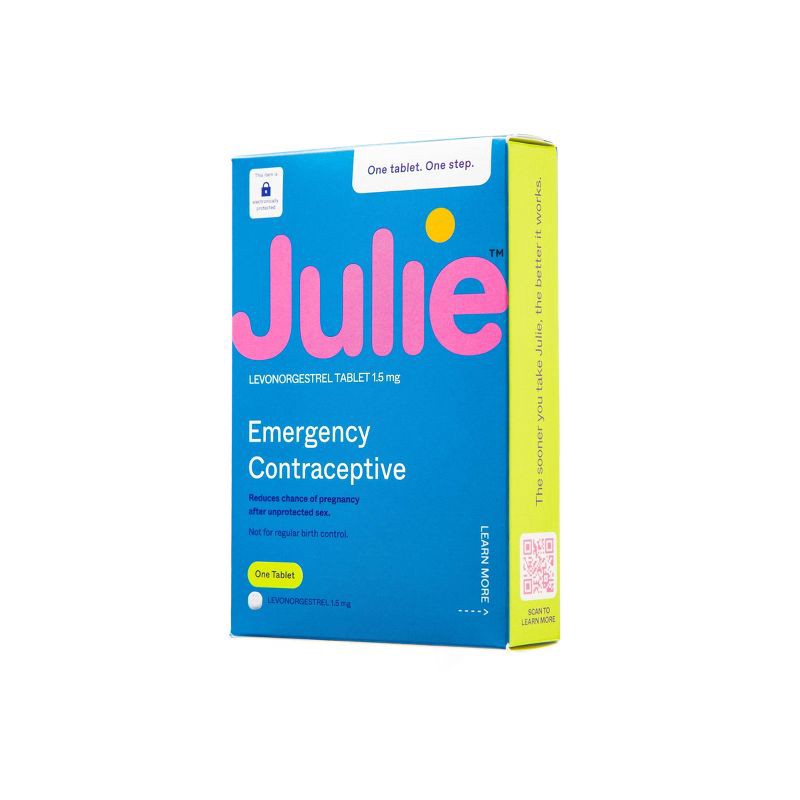 slide 1 of 8, Julie Emergency Single Contraceptive Tablet, 1 ct