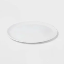 14"x14" Melamine Round Serving Plate White - Threshold™: Dishwasher-Safe Serving Platter, Microwave-Safe for Reheating