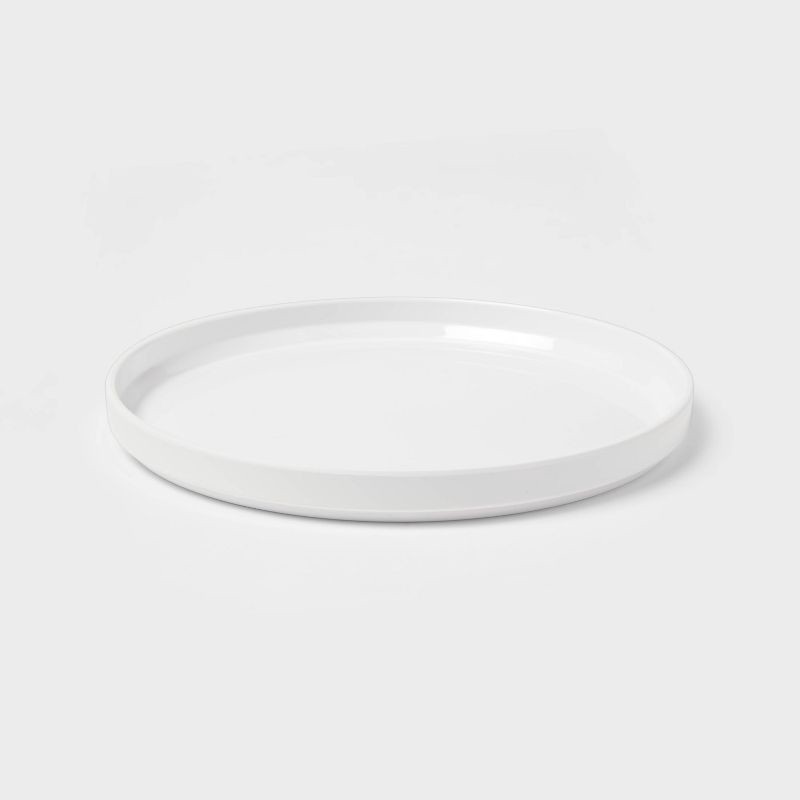 slide 3 of 3, 8" Plastic Stella Salad Plate White - Threshold™: Recycled PET, Dishwasher & Microwave Safe, 1 ct