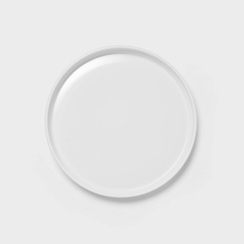 slide 1 of 3, 8" Plastic Stella Salad Plate White - Threshold™: Recycled PET, Dishwasher & Microwave Safe, 1 ct