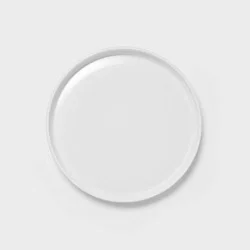 8" Plastic Stella Salad Plate White - Threshold™: Recycled PET, Dishwasher & Microwave Safe