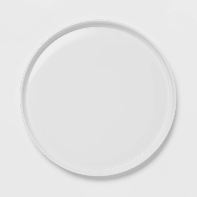 slide 1 of 3, 10.5" Plastic Stella Dinner Plate White - Threshold™: Recycled PET, Round, Dishwasher & Microwave Safe, 1 ct
