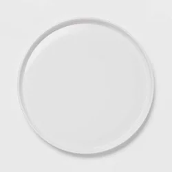 10.5" Plastic Stella Dinner Plate White - Threshold™: Recycled PET, Round, Dishwasher & Microwave Safe
