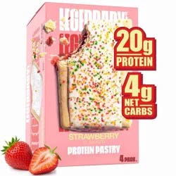 Legendary Foods Gluten Free and Keto Friendly Protein Pastry - Strawberry - 8.6oz/4ct