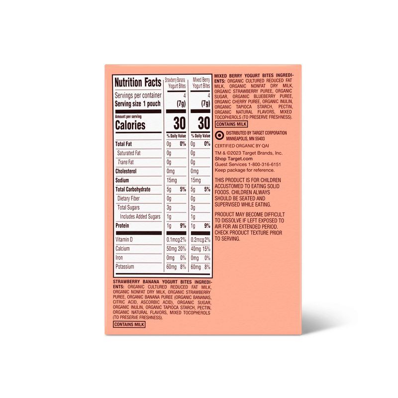 slide 2 of 5, Organic Freeze-Dried Strawberry Banana And Mixed Berry Yogurt Bites - 2oz/8ct - Good & Gather™, 8 ct; 2 oz