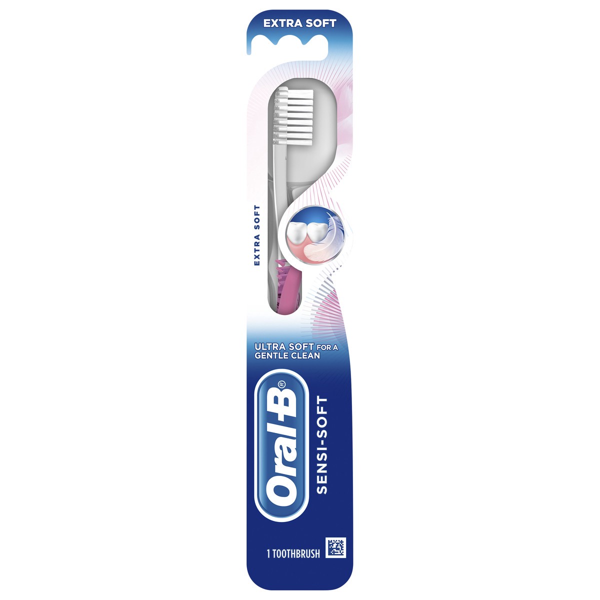 slide 1 of 5, Oral-B Sensi-Soft Toothbrush, Extra Soft, 1 Count, 1 ct