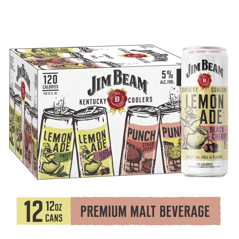 slide 5 of 6, Jim Beam Kentucky Coolers Variety Pack - 12pk/12 fl oz Cans, 12 ct; 12 fl oz