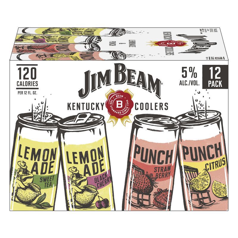 slide 4 of 6, Jim Beam Kentucky Coolers Variety Pack - 12pk/12 fl oz Cans, 12 ct; 12 fl oz