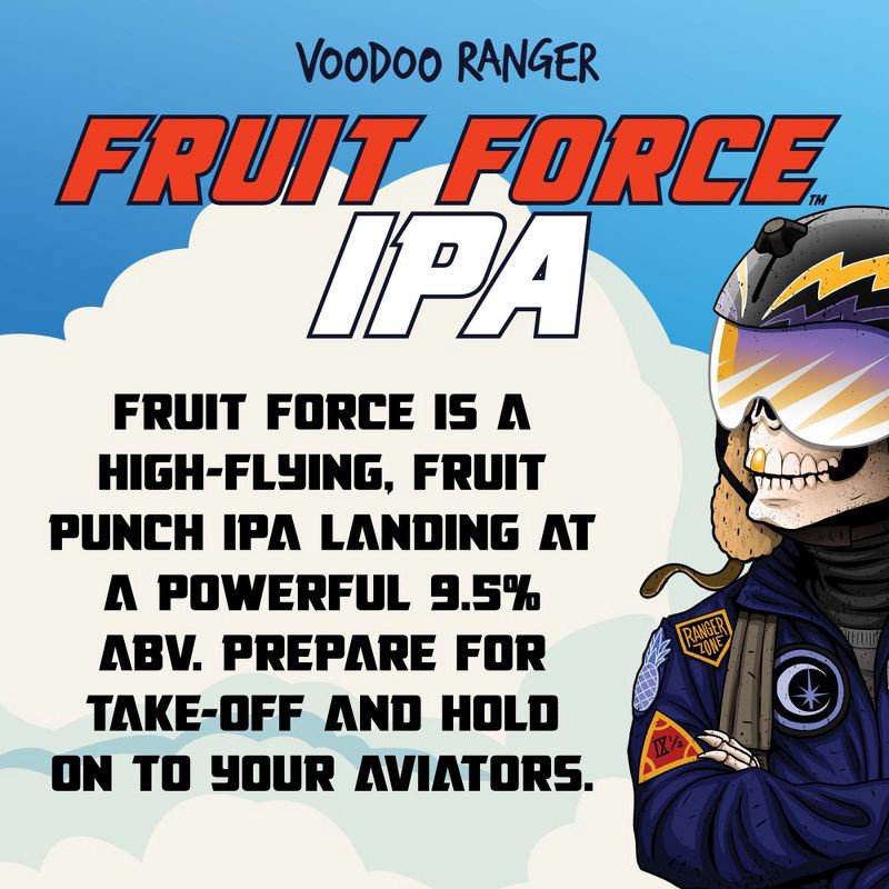 slide 6 of 10, New Belgium Voodoo Ranger Fruit Force IPA Beer - 6pk/12 fl oz Cans, 6 ct; 12 fl oz