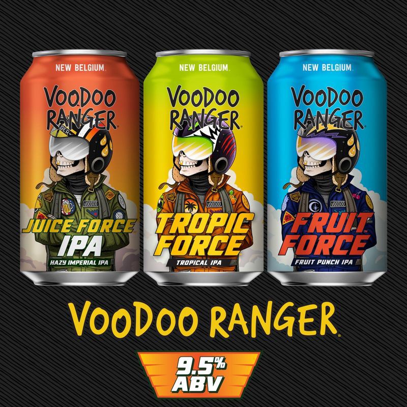 slide 9 of 10, New Belgium Voodoo Ranger Fruit Force IPA Beer - 6pk/12 fl oz Cans, 6 ct; 12 fl oz