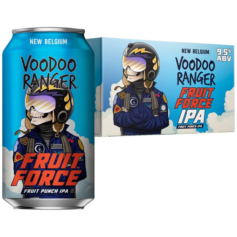 slide 1 of 10, New Belgium Voodoo Ranger Fruit Force IPA Beer - 6pk/12 fl oz Cans, 6 ct; 12 fl oz