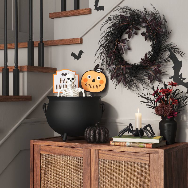 slide 3 of 4, Halloween Spider Candle Holder Black - Threshold, 1 ct