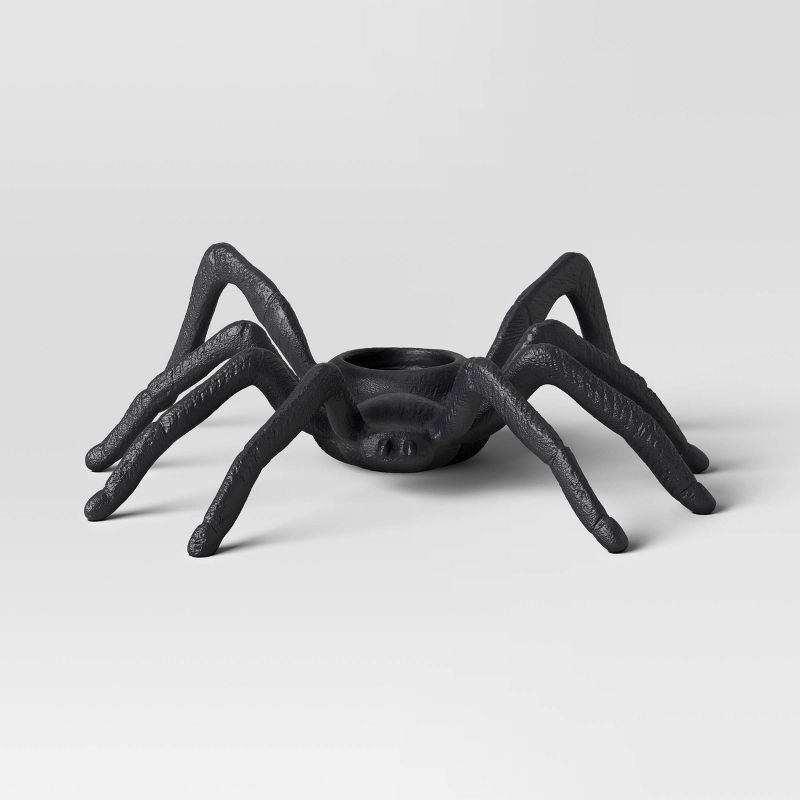 slide 4 of 4, Halloween Spider Candle Holder Black - Threshold, 1 ct