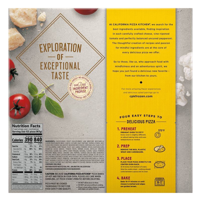slide 6 of 10, California Pizza Kitchen Frozen BBQ Chicken Cauliflower Crust Gluten Free Pizza - 11.8oz, 11.8 oz