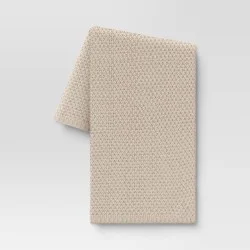 Oversized Recycled Knit Throw Blanket Off-White - Threshold™: Midweight, Machine Washable, 50x70"