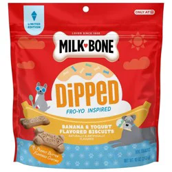 Milk-Bone Dipped Summer Dog Treat Biscuit with Banana & Peanut Butter Flavor - 10oz
